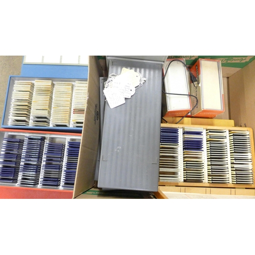 1157 - Two boxes of 35mm colour slides, 1960s, travel, gardens, etc. (100s) **PLEASE NOTE THIS LOT IS NOT E... 