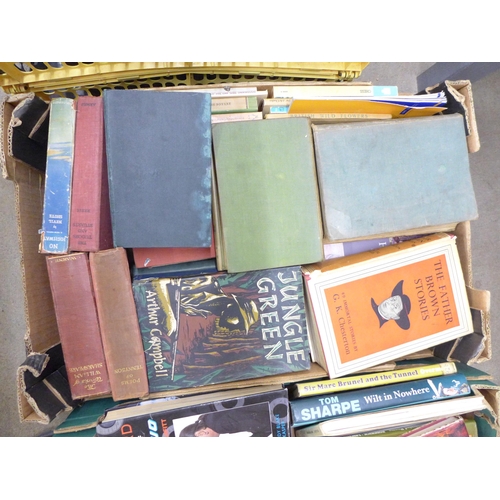 1173 - Four boxes of books; Dickens collection, Firearms Encyclopedia, History and novels **PLEASE NOTE THI... 