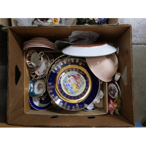 1175 - A collection of pictures, china, glassware, plated ware  (5 boxes) **PLEASE NOTE THIS LOT IS NOT ELI... 