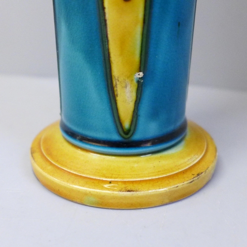 617A - An early 20th Century Minton Art Nouveau vase of tapered form, circular base, signed Minton Ltd No. ... 