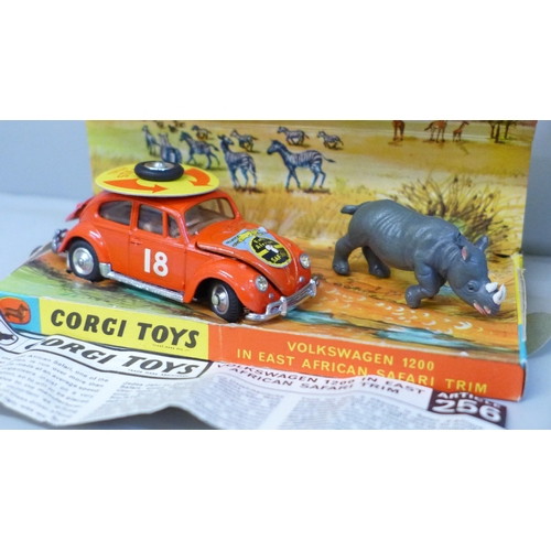 625 - A Corgi 256 Volkswagen 1200 with East African Safari trim, boxed