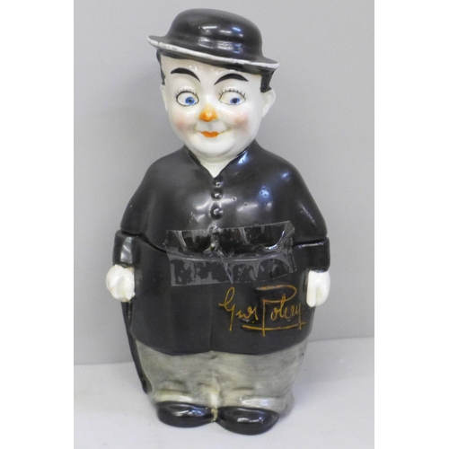 651 - A novelty tobacco jar modelled in the form of comedian George Robey