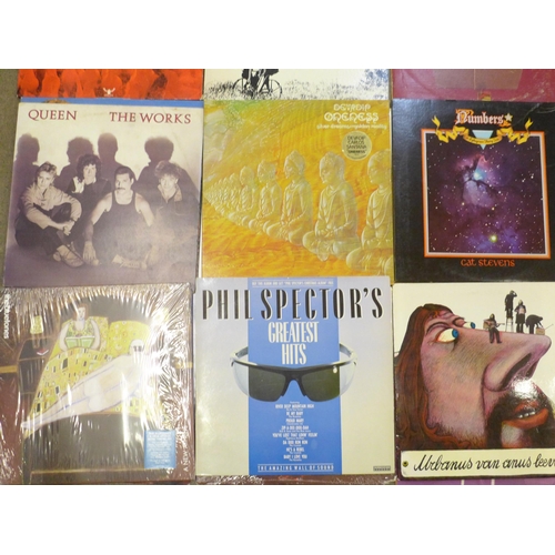 675 - Sixteen LP records including Captain Beefheart, Dr John and Queen