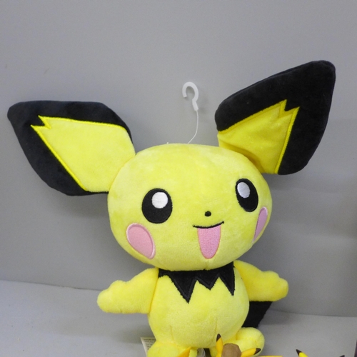 680 - A collection of Pokemon figures and plush, including Mr Mime, Psyduck and Pikachu