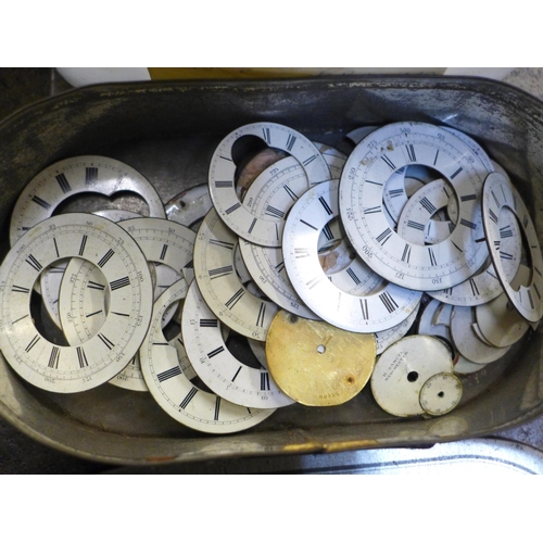 690 - A large collection of used pocket watch and wristwatch dials