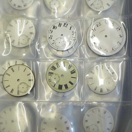 690 - A large collection of used pocket watch and wristwatch dials