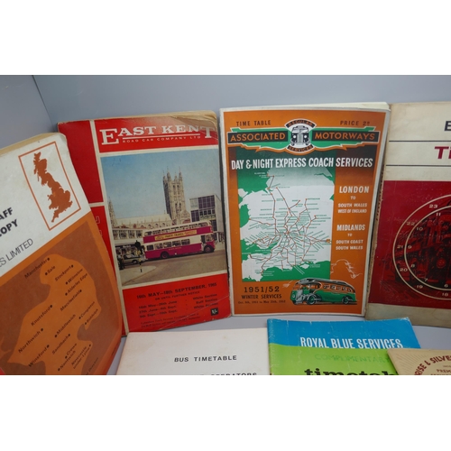 693B - 1920s-1980s bus and coach timetables