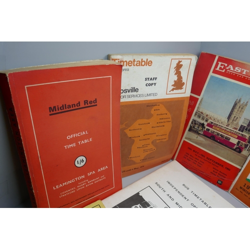 693B - 1920s-1980s bus and coach timetables