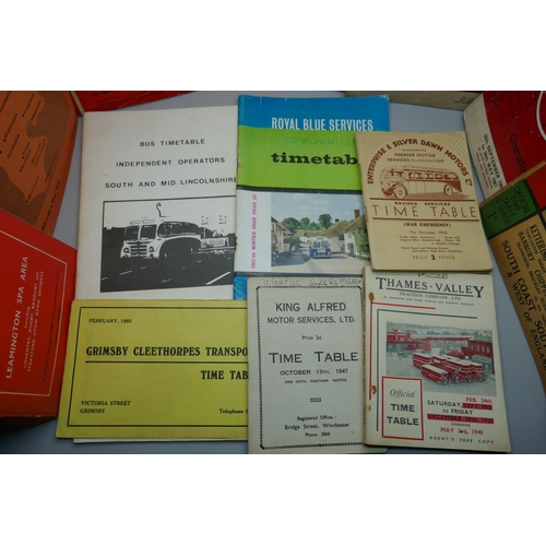 693B - 1920s-1980s bus and coach timetables