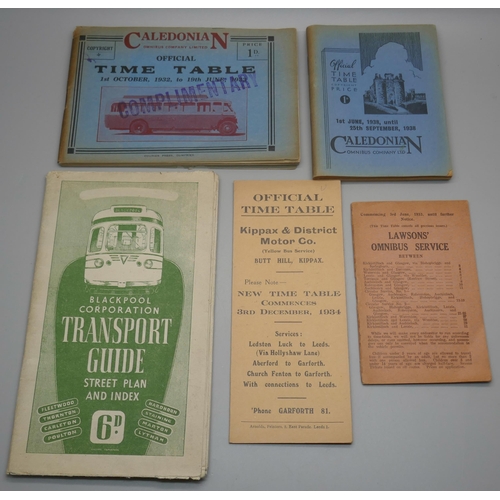 693B - 1920s-1980s bus and coach timetables