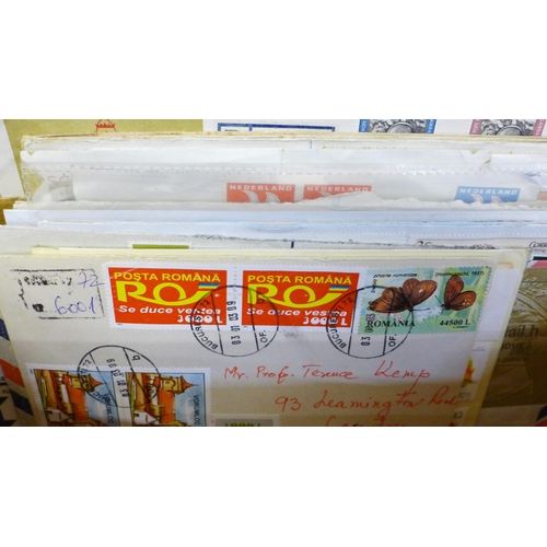 700 - Stamps; a box of worldwide registered mail covers