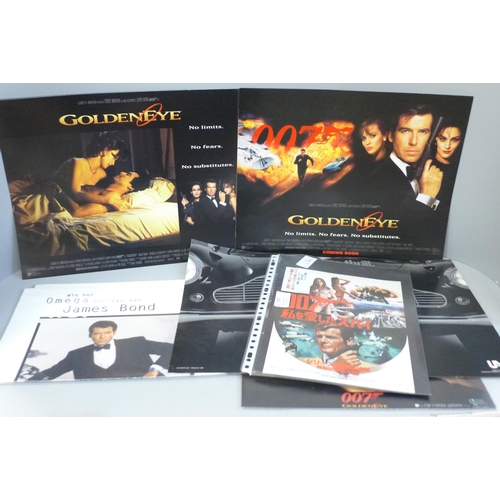 707 - James Bond; lobby cards and poster including Goldeneye