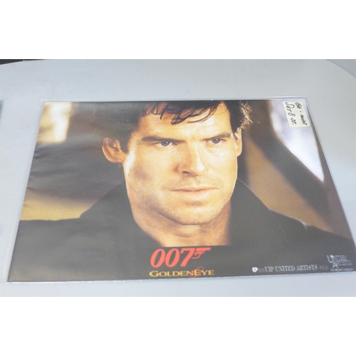 707 - James Bond; lobby cards and poster including Goldeneye