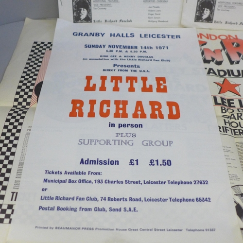 715 - Rock n roll, posters including 1972 at Wembley poster headlining Little Richard, Chuck Berry, Jerry ... 