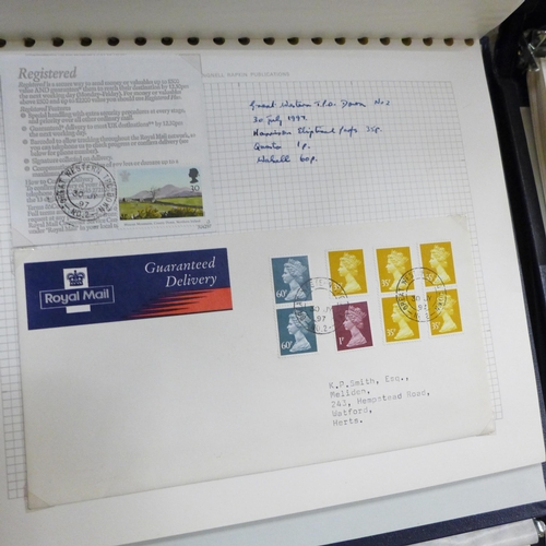 728 - Railway postmarks, a collection of covers mainly Queen Elizabeth II but some earlier, well annotated... 