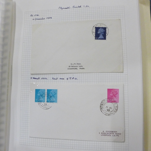 728 - Railway postmarks, a collection of covers mainly Queen Elizabeth II but some earlier, well annotated... 