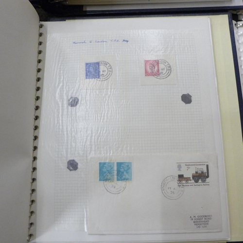 728 - Railway postmarks, a collection of covers mainly Queen Elizabeth II but some earlier, well annotated... 