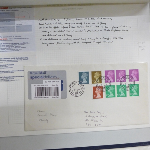 728 - Railway postmarks, a collection of covers mainly Queen Elizabeth II but some earlier, well annotated... 