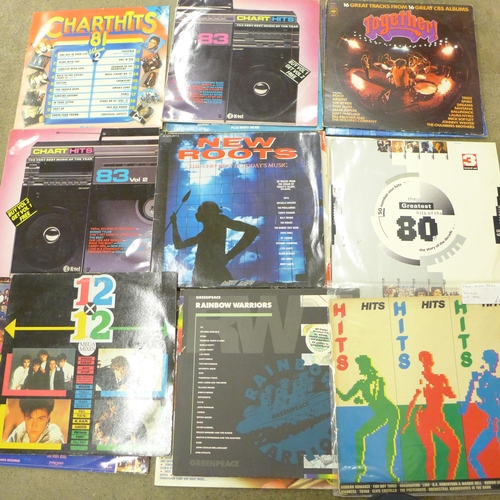 730 - A collection of 1980s compilation LP records including Now That's What I  Call Music, Smash Hits and... 