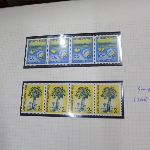 733 - Stamps; a box of stamps, covers, etc., in album and loose