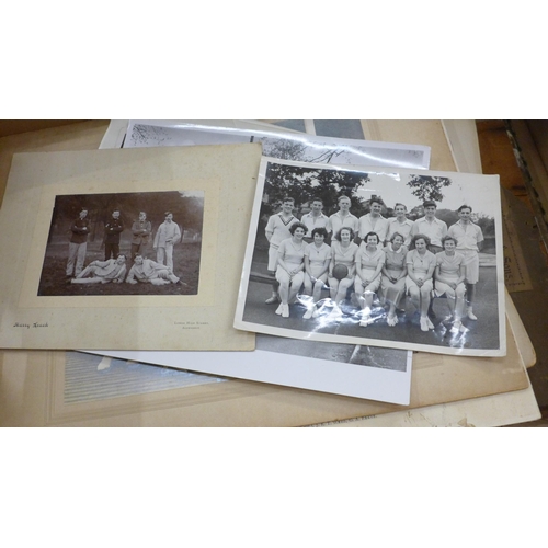 737 - Photographs medium to large, 1880s to 1950 including military, cricket Oxford area (7), Jumna Bridge... 