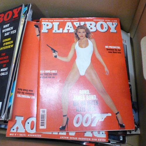 753 - James Bond books, 1960s-80s, Playboy, Oui, James Bond editions, etc.