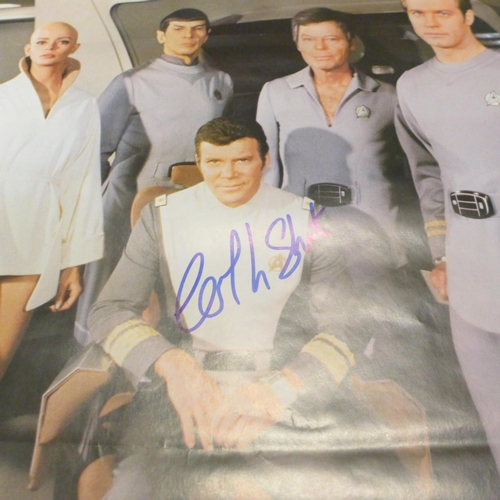 760 - Two Star Trek posters, signed by William Shatner