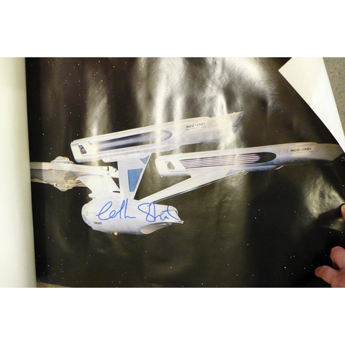 760 - Two Star Trek posters, signed by William Shatner