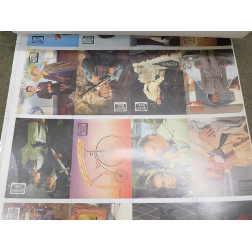 761 - Postcards, uncut postcard sheets including Man from U.N.C.L.E., The Prisoner, Star Trek, etc.