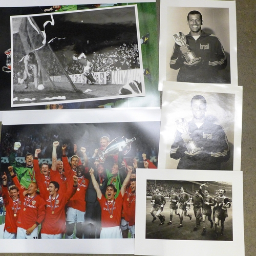 762 - Football, colour and silver gelatin photographs, 20 x 15