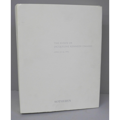 765 - A Sotheby's catalogue, The Estate of Jacqueline Kennedy Onassis, 1996