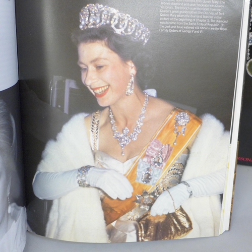 775 - Three books; Crown Jewels of Britain and Europe, The Queen's Jewels and  The Royal Jewels