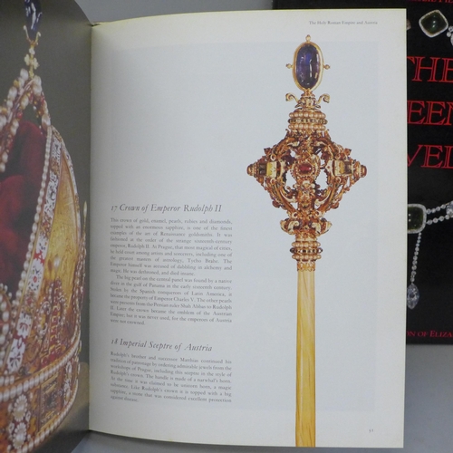 775 - Three books; Crown Jewels of Britain and Europe, The Queen's Jewels and  The Royal Jewels