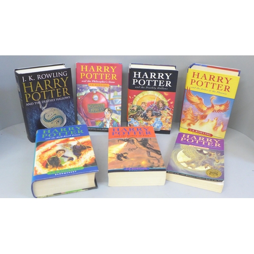 779 - Seven Harry Potter novels, including four first editions