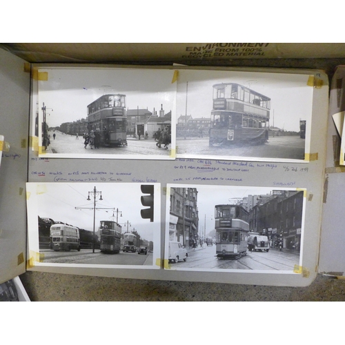 780 - A large collection of tram photographs and postcards