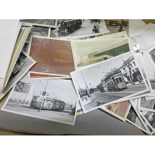 780 - A large collection of tram photographs and postcards