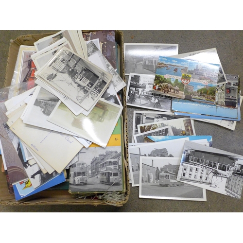 783 - A large collection of tram photographs and postcards