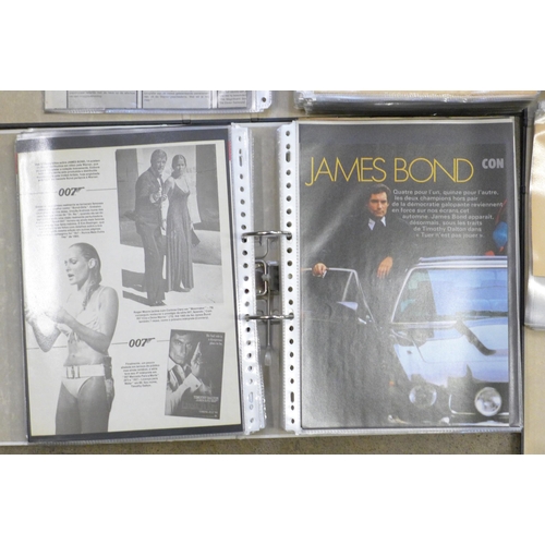 786 - James Bond cuttings, files, scraps including foreign language