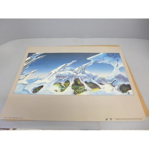 800 - A Roger Dean portfolio of prints (1970s prog rock artist for Yes)