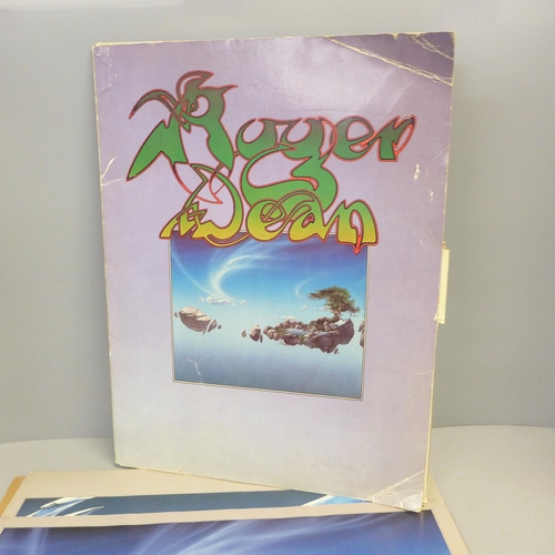 800 - A Roger Dean portfolio of prints (1970s prog rock artist for Yes)