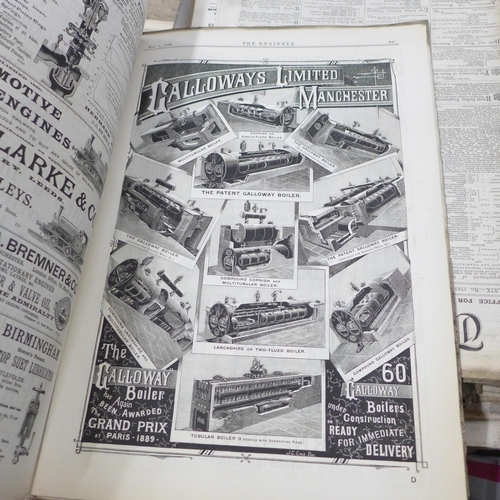 805 - A collection of approximately forty 19th Century Engineer newspapers