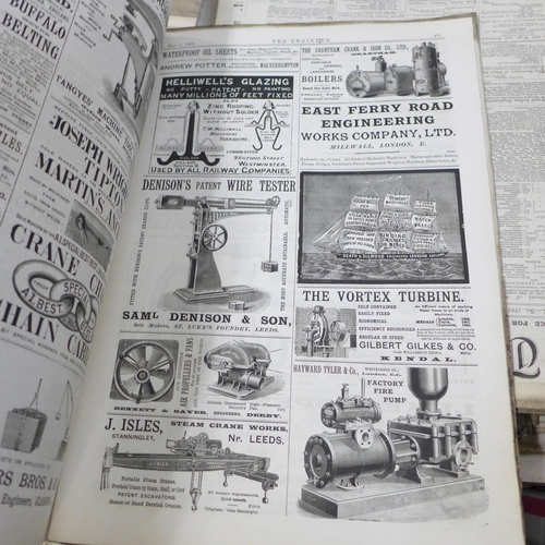 805 - A collection of approximately forty 19th Century Engineer newspapers