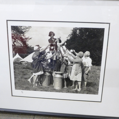 812 - Yester Years, three iconic photographs, showing At The Lido Limited Edition 19/21, Milk Delivery at ... 