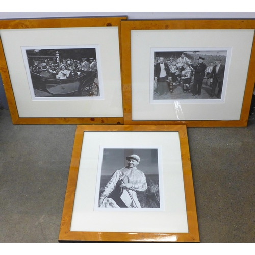 814 - Photographs, all taken from the original negatives, 10 x 8, young Lester Piggott, George VI and Quee... 