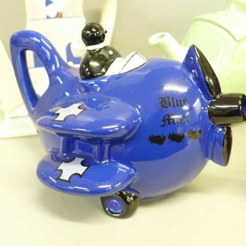 816 - Eight Carlton ware novelty teapots