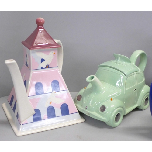 816 - Eight Carlton ware novelty teapots