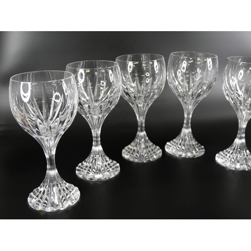 818 - A collection of Massena pattern Baccarat drinking glasses - A set of six large wine glasses, six sma... 