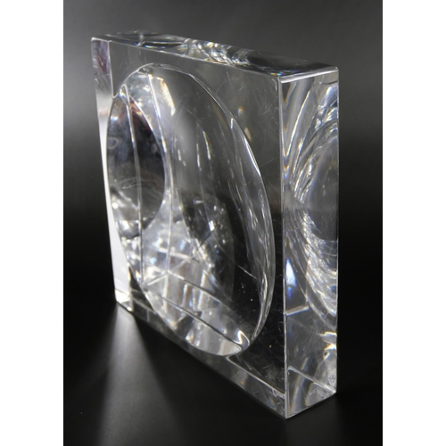 819 - A Baccarat glass square dish, 14cm square (one corner a/f)