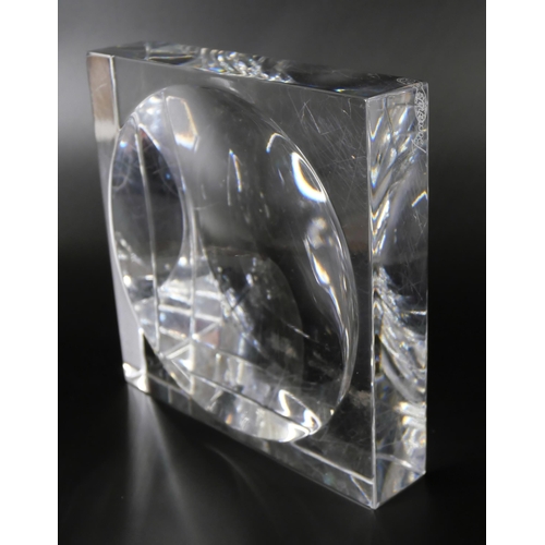 819 - A Baccarat glass square dish, 14cm square (one corner a/f)