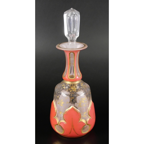 821 - Four Bohemian scent bottles, circa 1860